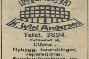 Bilde av Byggmester K. Wiel-Andersen